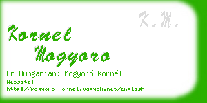 kornel mogyoro business card